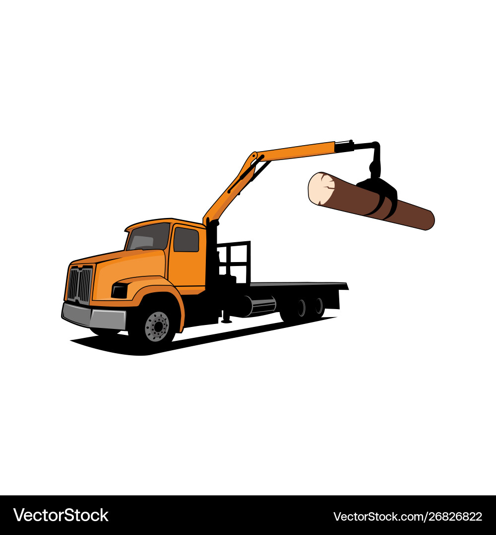 Logging Crane with Tree vector image