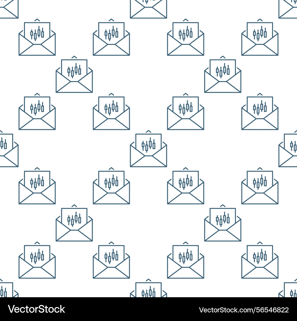 Message with candlestick pattern outline seamless Message with candlestick pattern outline seamless vector image