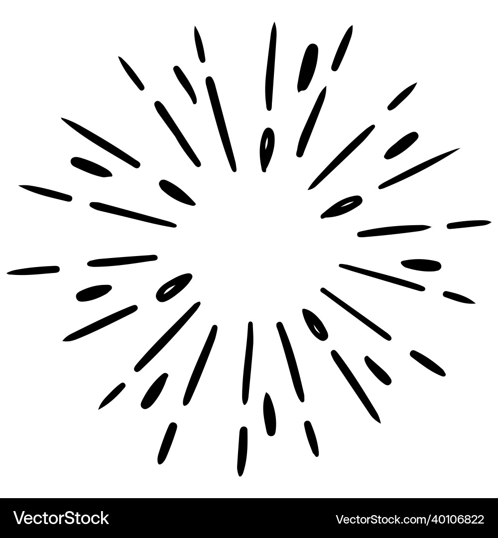 Starburst sunburst Hand gezogenes Designelement Starburst sunburst Hand gezogenes Designelement vektorbild