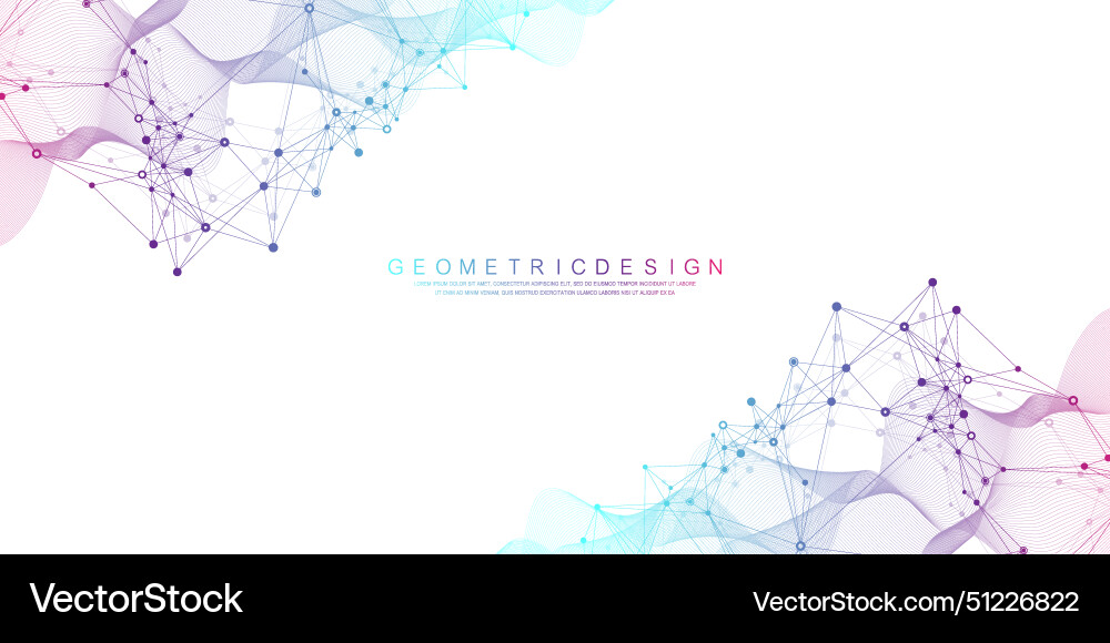 Tech Network Connection Dots vector image