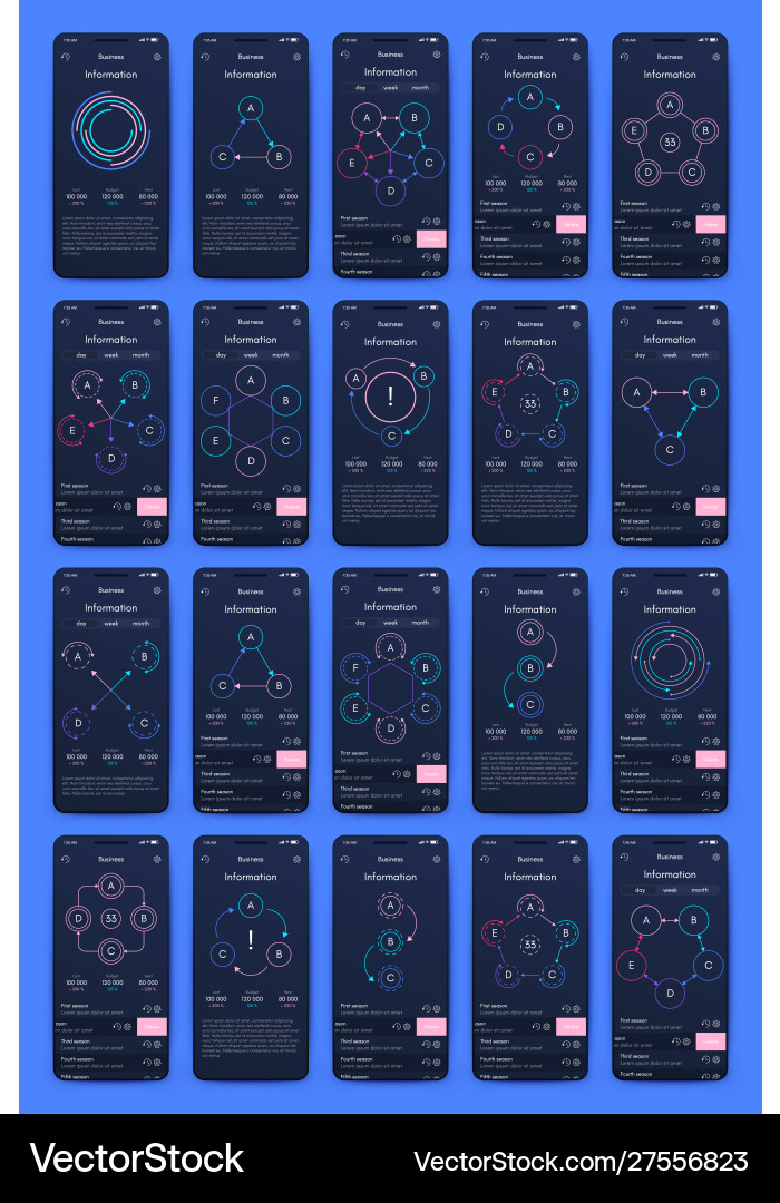 Different ui ux gui screens and flat web icons Different ui ux gui screens and flat web icons vector image