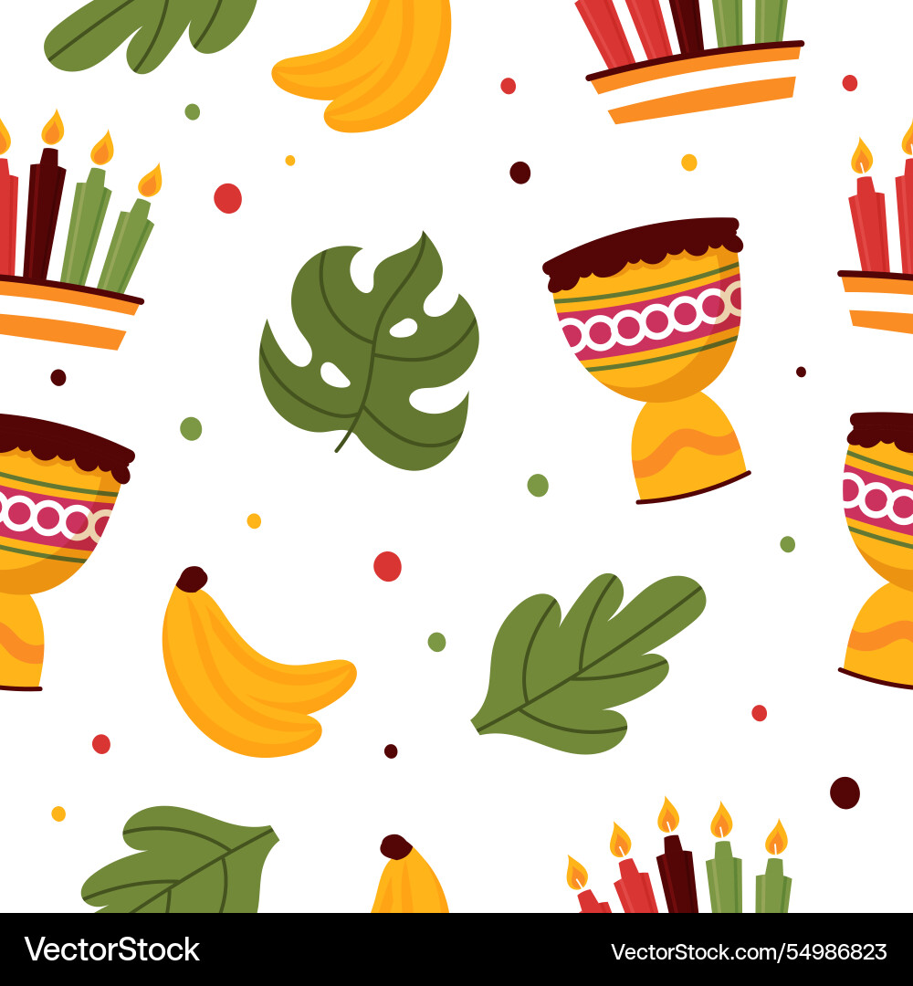 Flat kwanzaa pattern design Vector Image