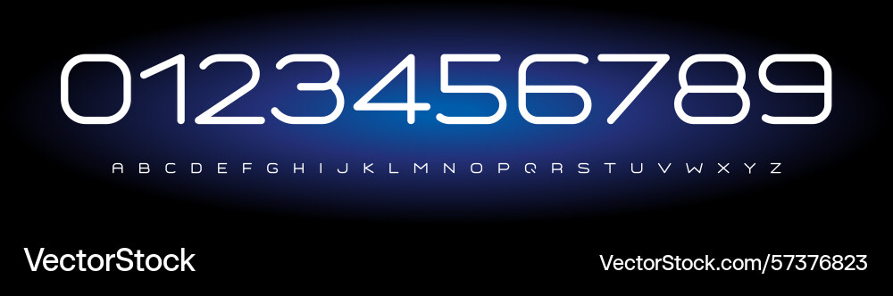 Font logo numbers numeric alphabet typography Font logo numbers numeric alphabet typography vector image