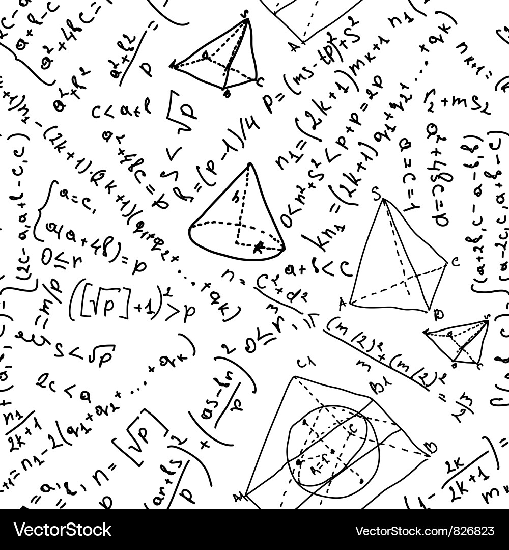 Math Formulas Pattern vector image