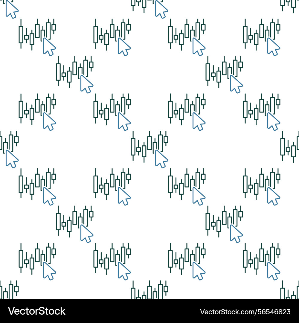 Mouse click on candlestick chart e-trading Mouse click on candlestick chart e-trading vector image
