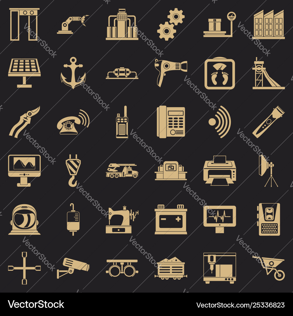 Tool icons set simple style Tool icons set simple style vector image