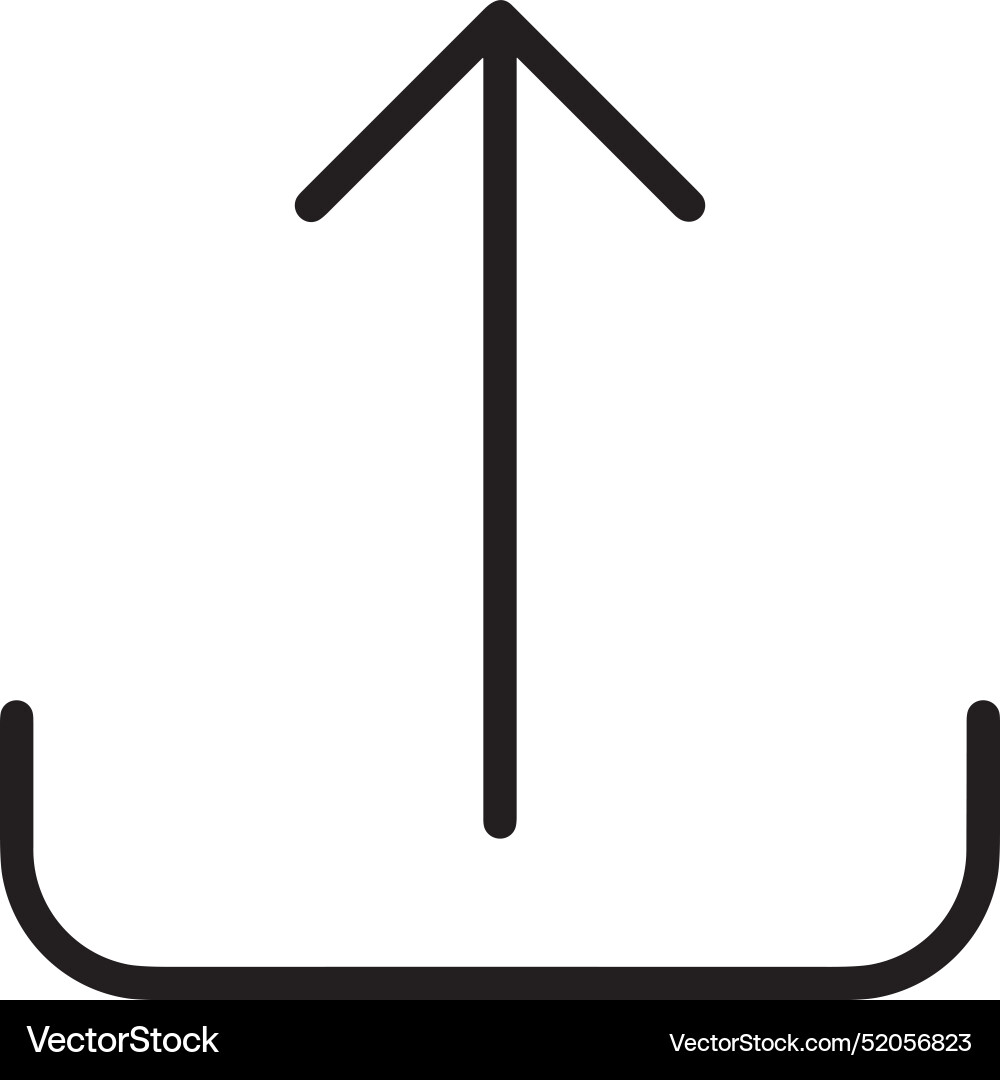 Upload outline icon symbol image Upload outline icon symbol image Vector Image