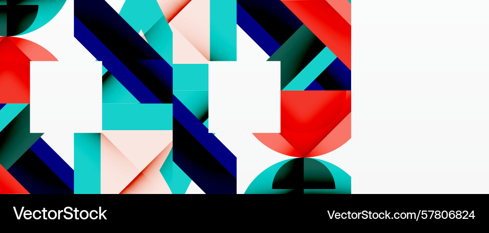 Abstract geometric shapes overlap creating Vector Image