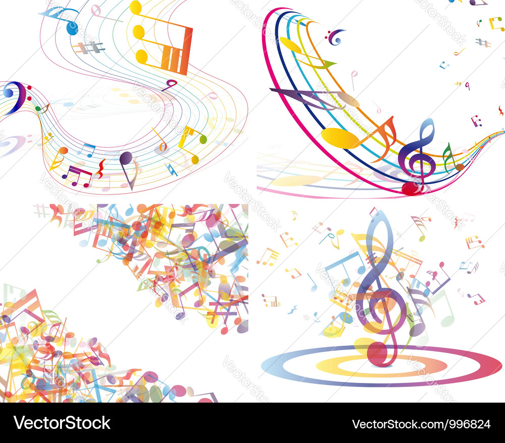 Color notes set vector image