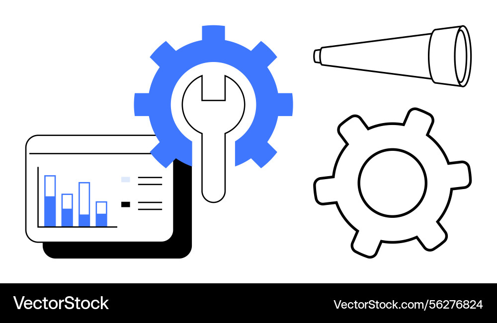 Data analysis problem-solving and strategic Data analysis problem-solving and strategic vector image