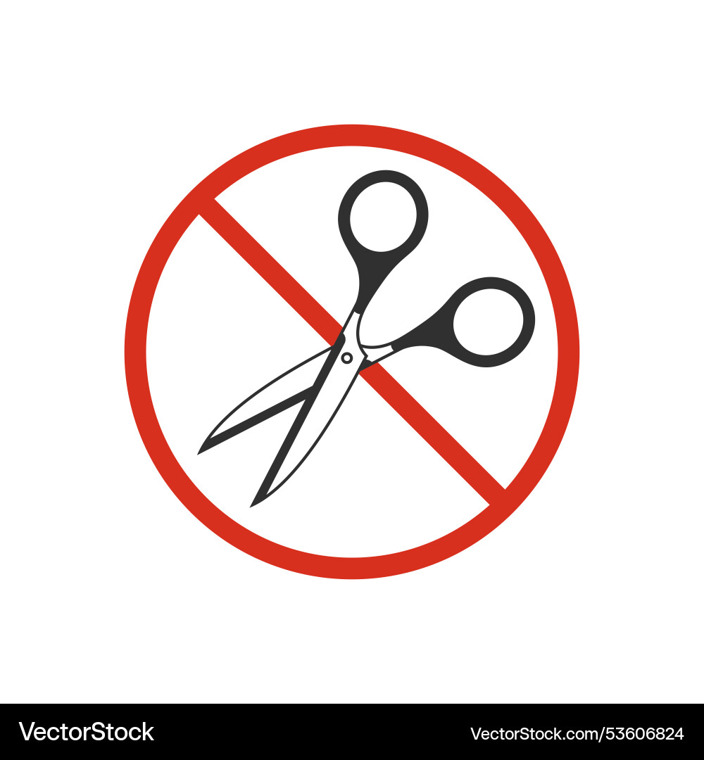 Do not use scissors don t blades to open Do not use scissors don t blades to open vector image