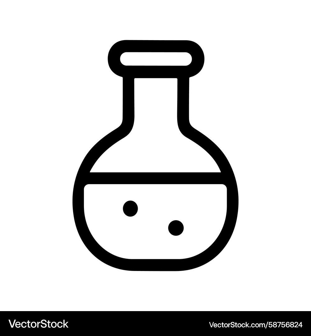 Erlenmeyer Flask with Liquid Vector Image