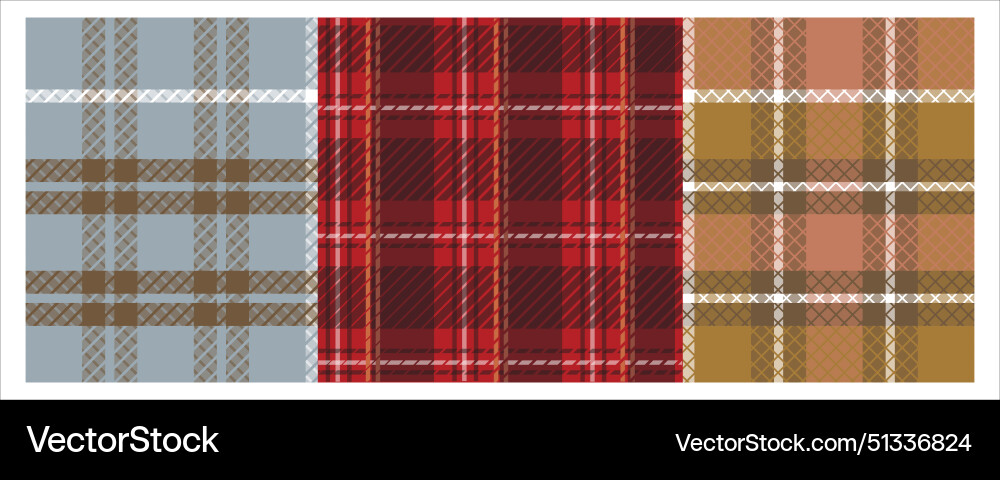 Plaid print background seamless check pattern Vector Image