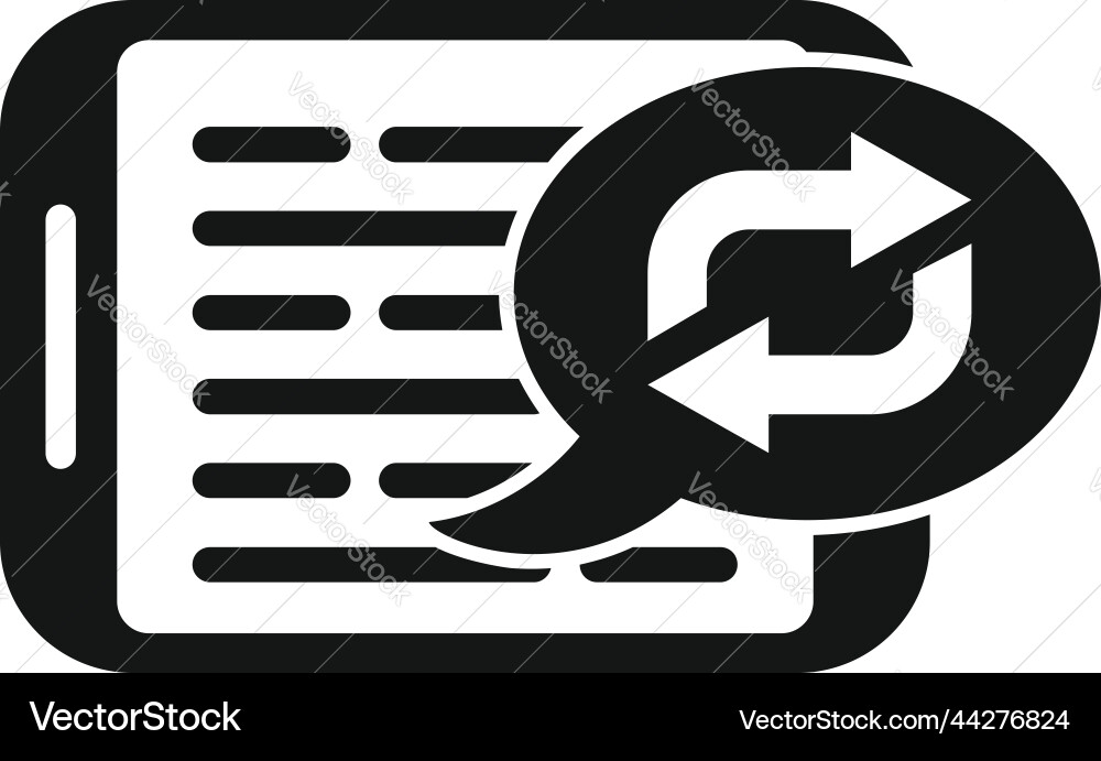Tablet repost icon simple check graph Tablet repost icon simple check graph vector image