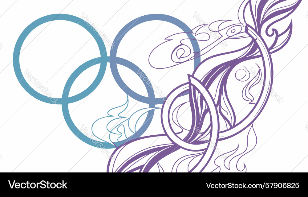Abstract ring design interconnectedness dynamic Vector Image