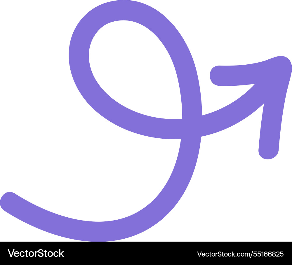 Arrow color doodle pointer symbol Vector Image