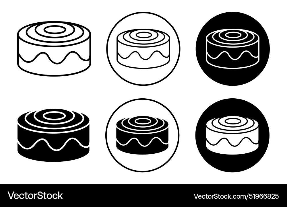 Cinnamon roll icon mark set symbol for web Cinnamon roll icon mark set symbol for web Vector Image