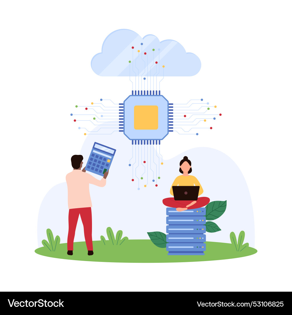 Cloud computing using ai tech system innovation Cloud computing using ai tech system innovation vector image