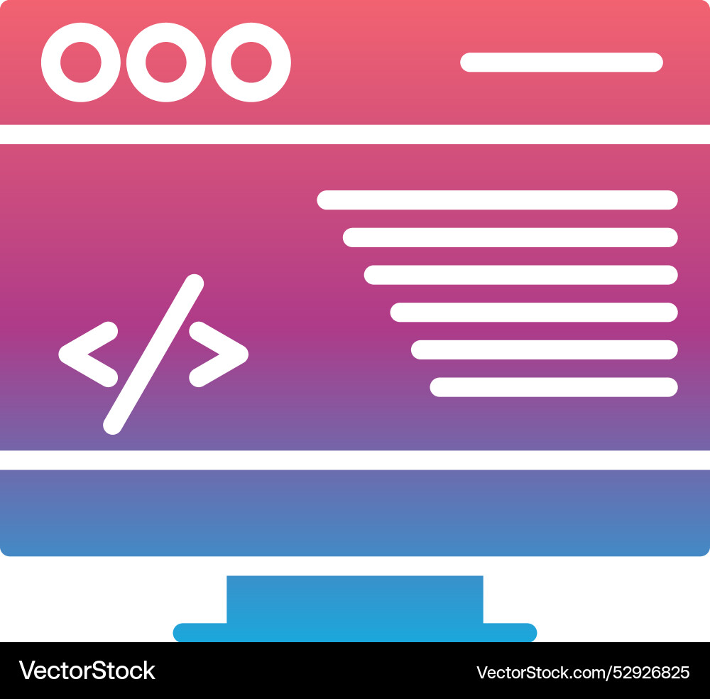 Coding icon design vector image