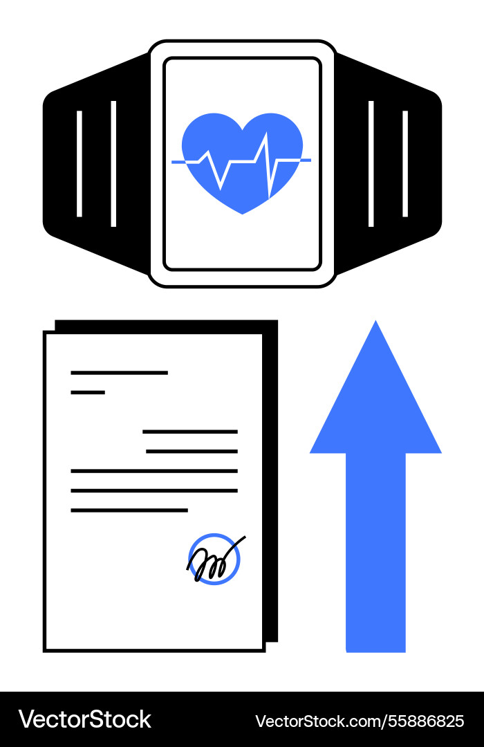 Digital health tracking data synchronization via Digital health tracking data synchronization via Vector Image