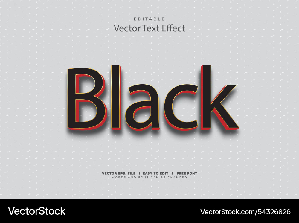 3d text effect editable 3d text effect editable vector image