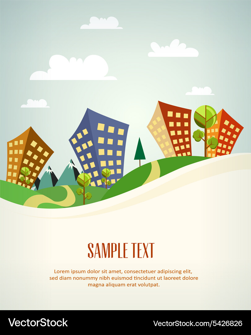 City stylized Vector Image