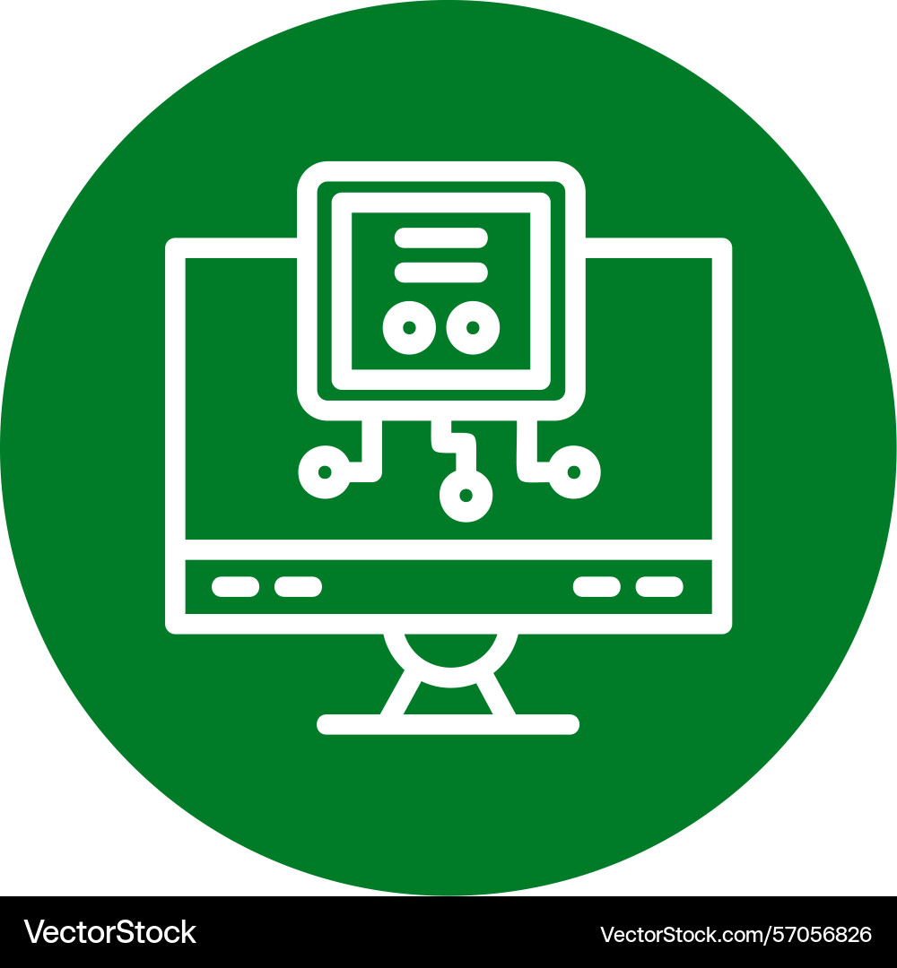 Digital line circle style icon design Vector Image