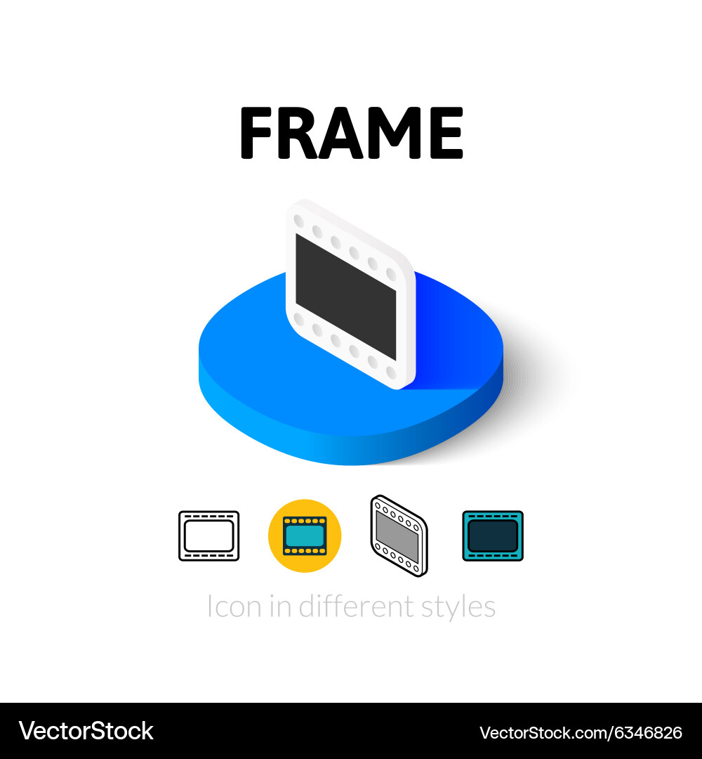Frame icon in different style vector image