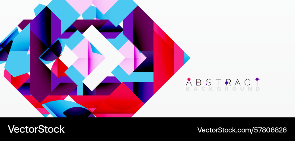 Geometric shapes overlap creating vibrant Vector Image
