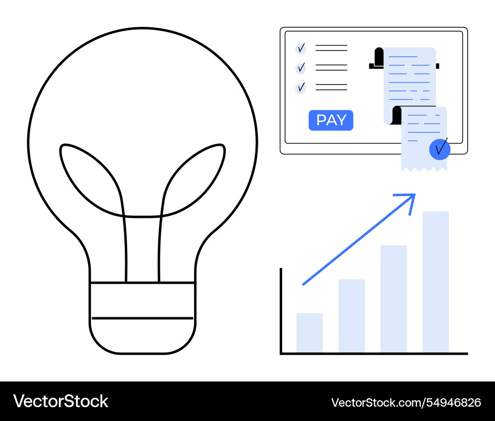 Managing payments efficiently with smart vector image