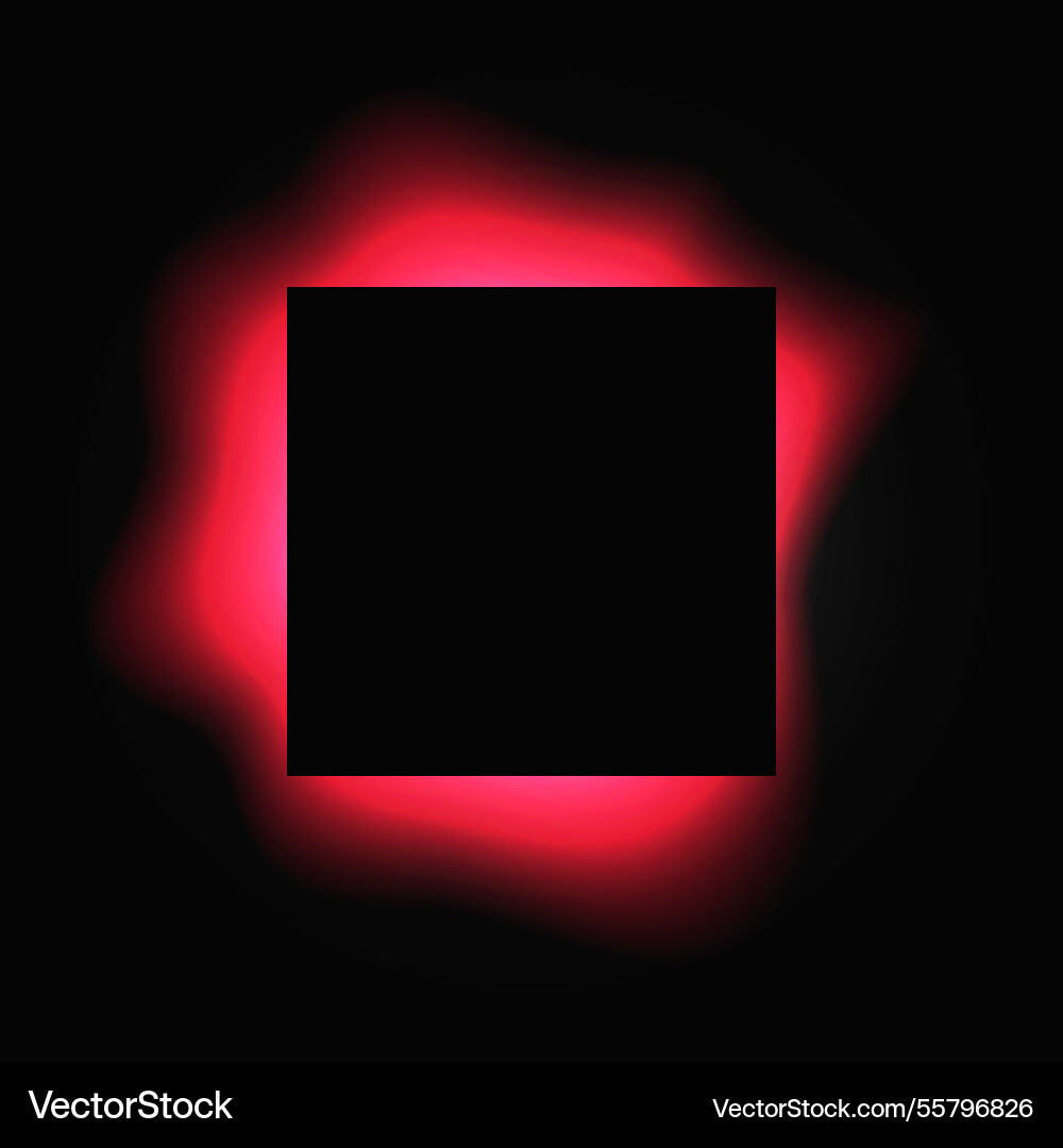 Square illuminate light frame with color gradient Square illuminate light frame with color gradient vector image