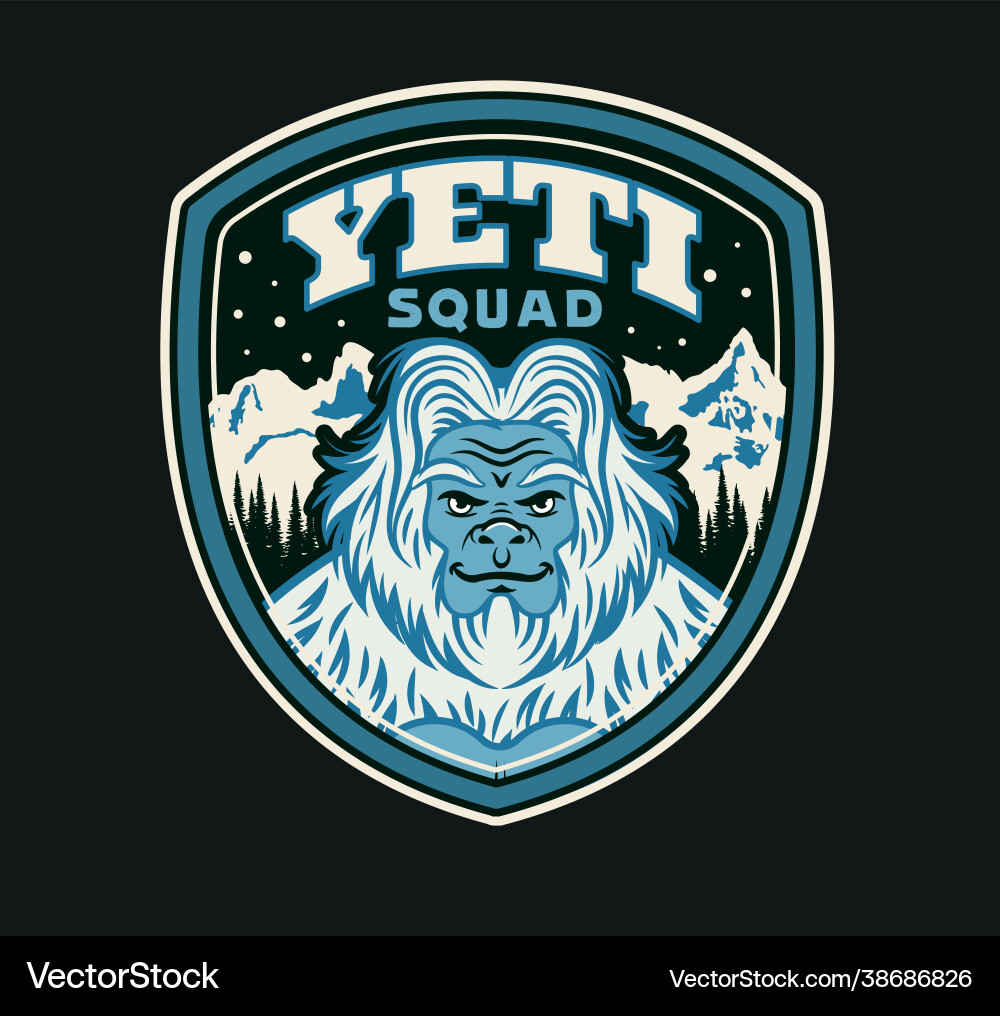 Yeti Squad Logo T-Shirt Concepts Vector Image