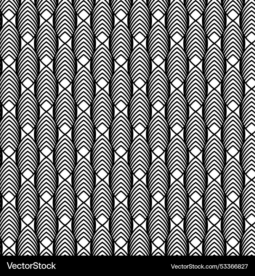 Art deco seamless pattern with a fish scale Art deco seamless pattern with a fish scale vector image