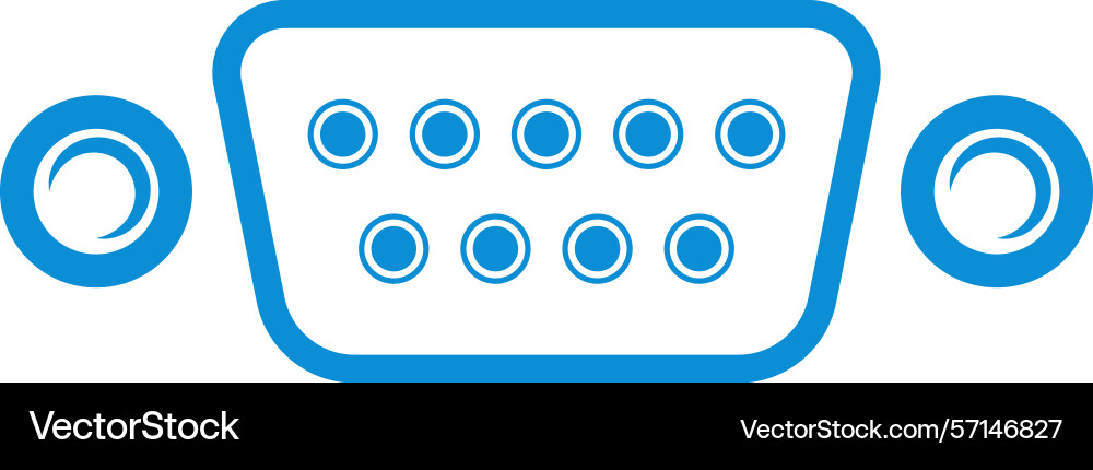 Computer port icon design Vector Image