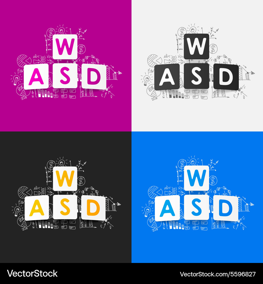 Drawing business formulas keypad Vector Image