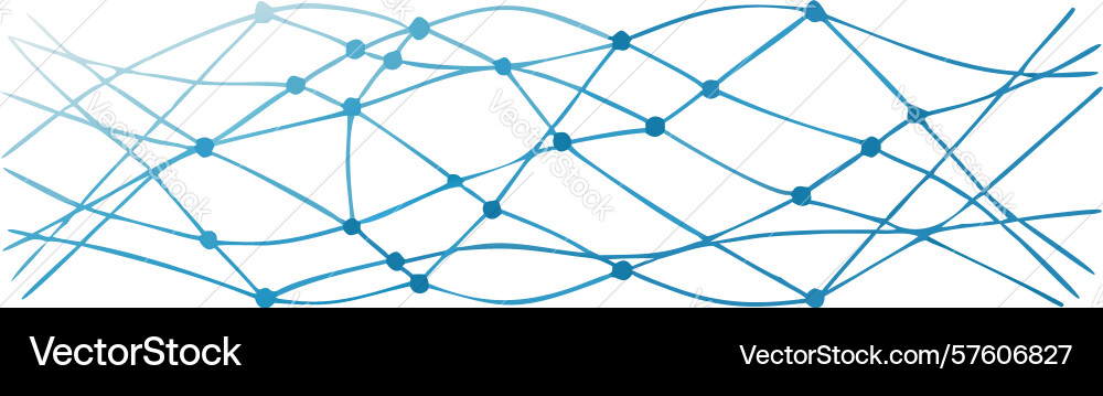 Dynamic connected dots and lines network pattern vector image