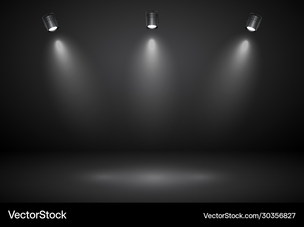 Empty Gray Studio Backdrop Vector Image