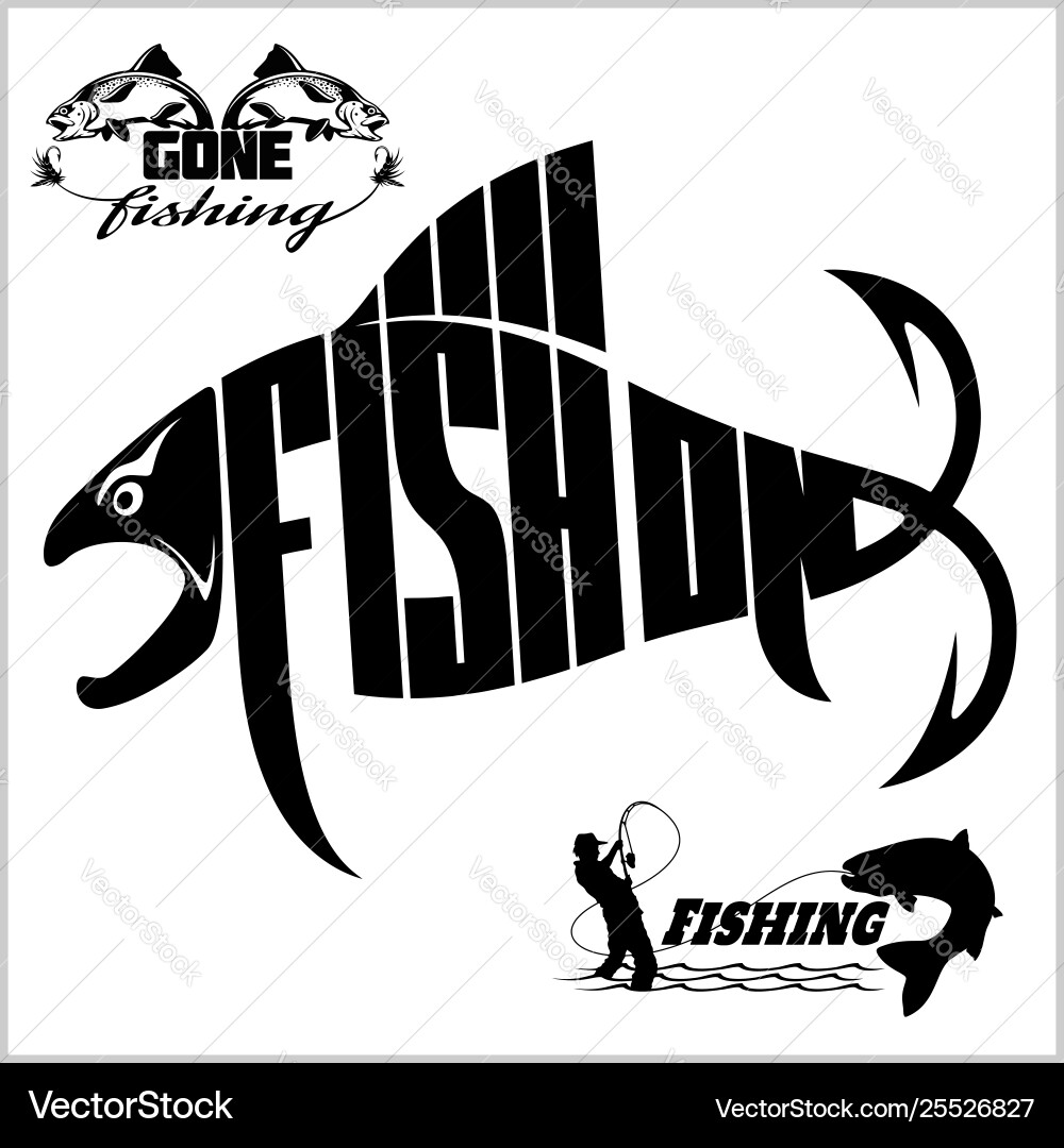 Fishing logo - stock Royalty Free Vector Image
