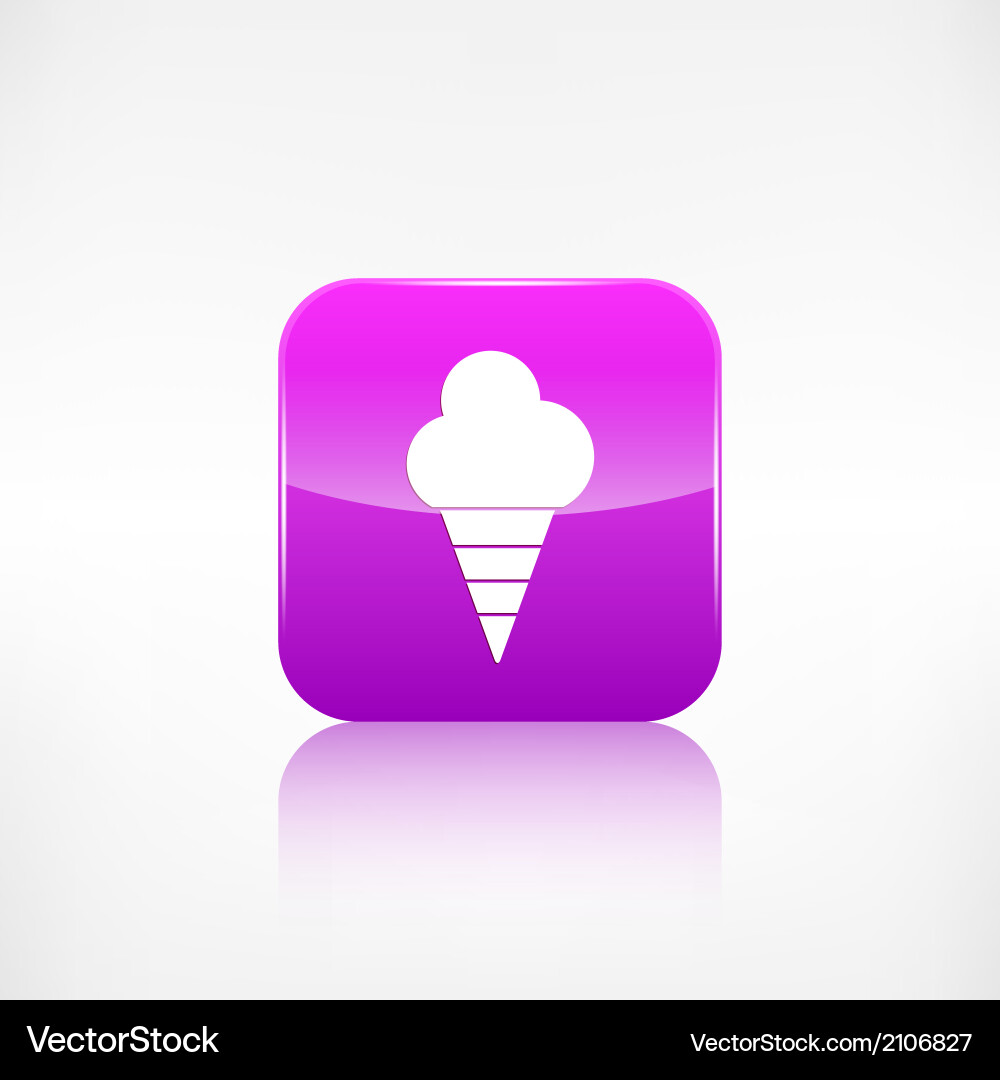 Ice cream web icon application button vector image