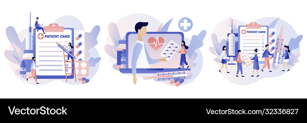 Online doctor concept patient consultation Online doctor concept patient consultation Vector Image