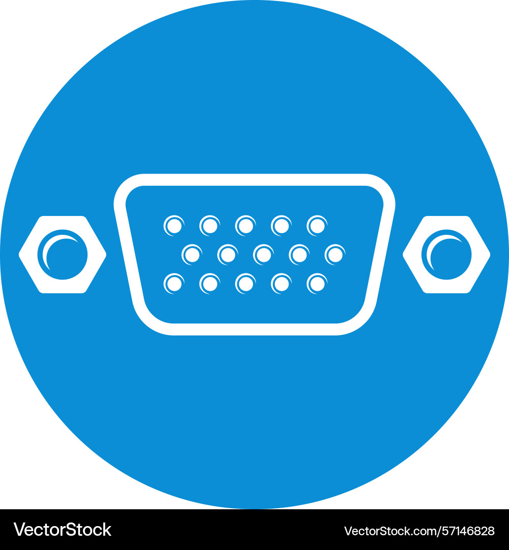 Computer port icon design Vector Image
