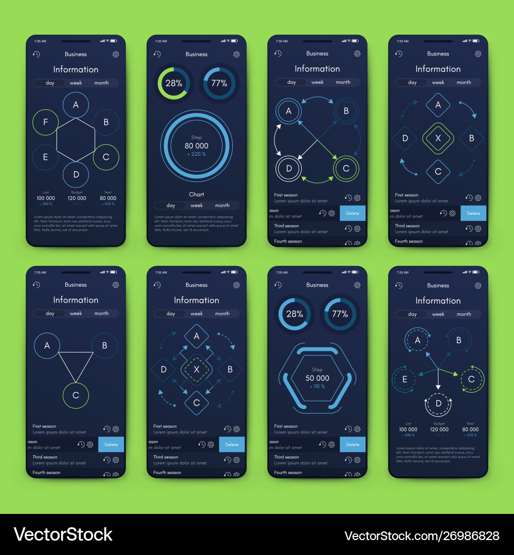 Different ui ux gui screens and flat web icons Different ui ux gui screens and flat web icons vector image