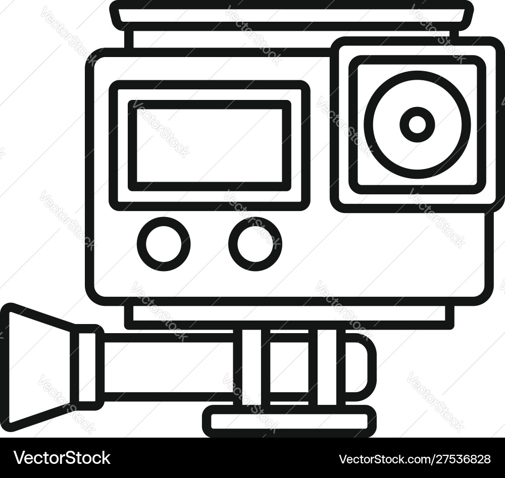 Digital action camera icon outline style Digital action camera icon outline style vector image