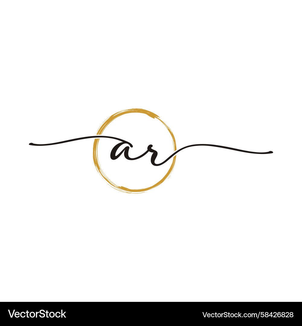 Elegant R Initial Script Logo Template Vector Image