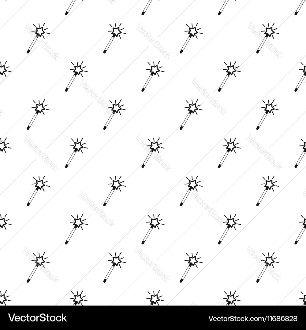 Magic wand pattern simple style vector image