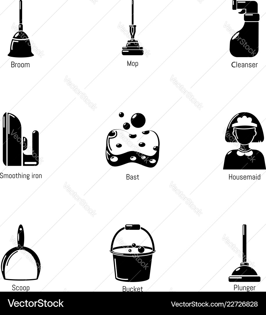 Neat icons set simple style Neat icons set simple style vector image