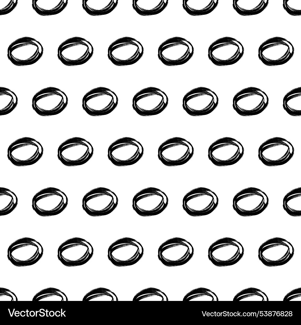 Seamless pattern with sketch circles shape Vector Image