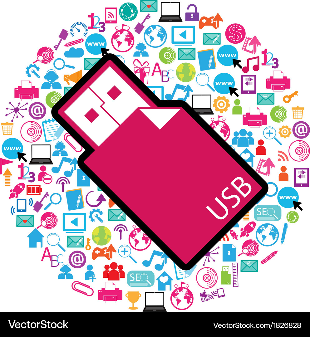 Template design with social network icons Vector Image