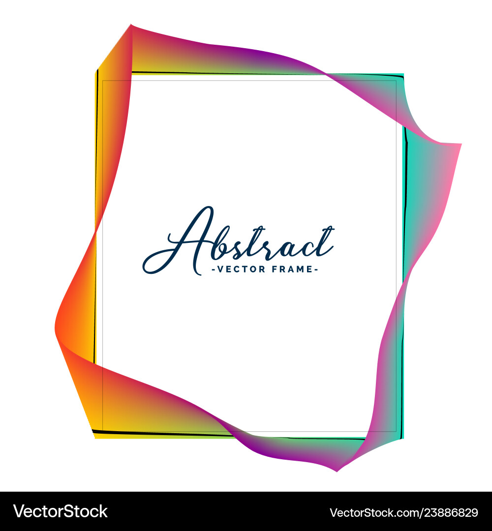 Abstract colorful frame design with text space vector image