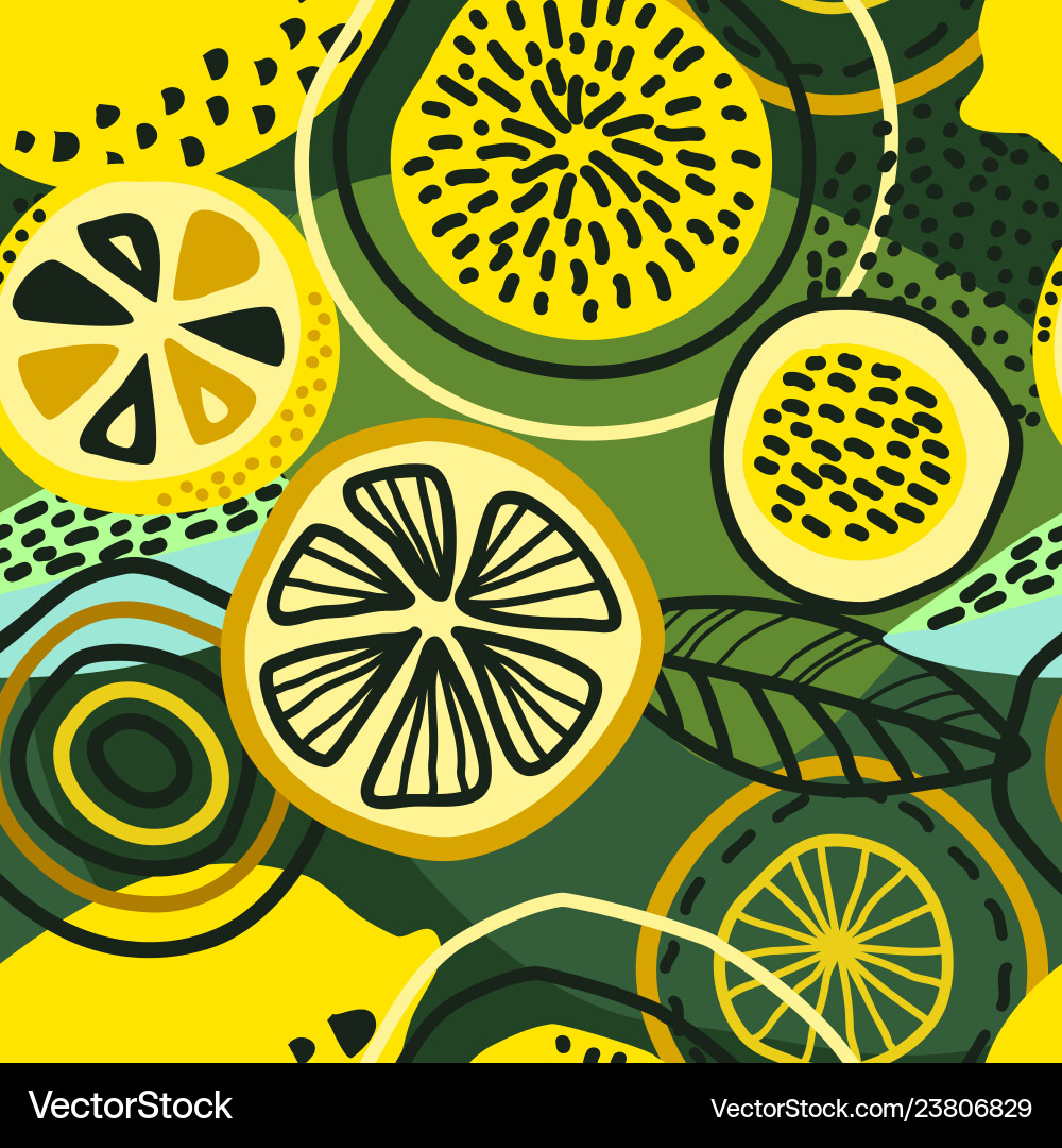 Abstract seamless pattern with lemons Abstract seamless pattern with lemons vector image